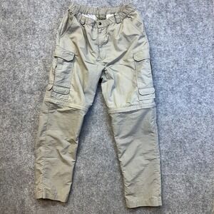 Rugged Exposure Convertible Cargo Pants Mens Medium Tan Good Zip Off Hiking